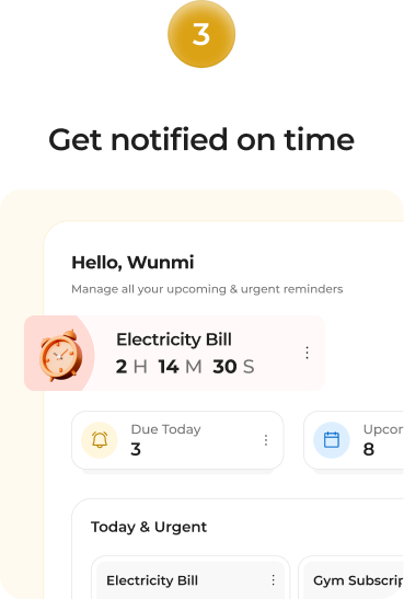 Get notified on time